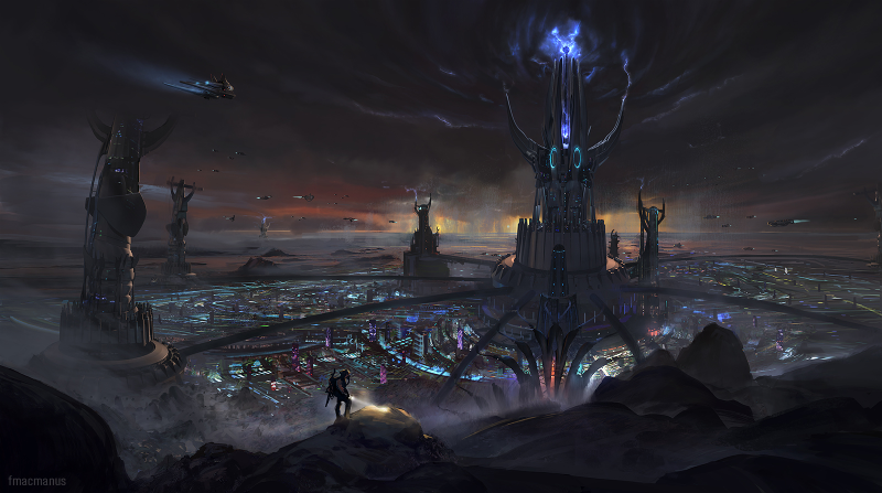 Illustration for article titled Dune and the fantastic science fiction cities of Finnian MacManus
